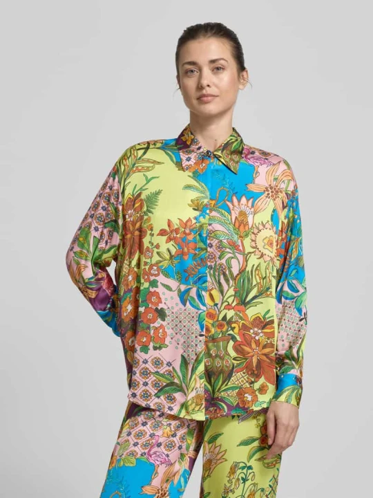 Zdjęcie produktu Koszula-bluza o kroju relaxed fit z czystej wiskozy Liu Jo Zielony