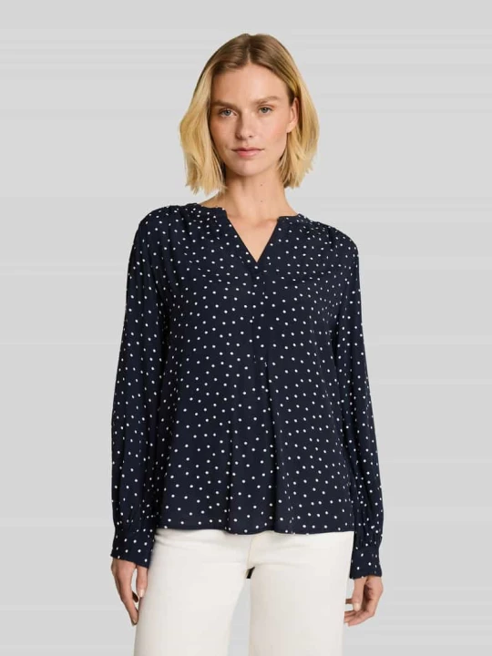 Zdjęcie produktu Koszula-bluza o kroju relaxed fit z czystej wiskozy Tom Tailor Granatowy
