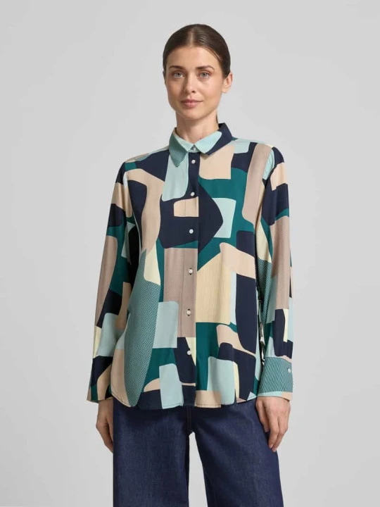 Zdjęcie produktu Koszula-bluzka o kroju relaxed fit z czystej wiskozy Tom Tailor Petrol