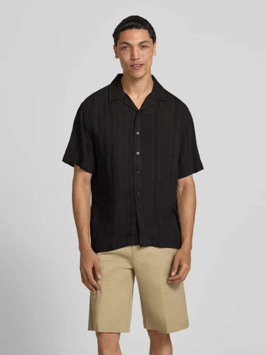 Zdjęcie produktu Koszula casual o kroju modern fit ze strukturalnym wzorem model 'Henrik' Redefined Rebel Czarny
