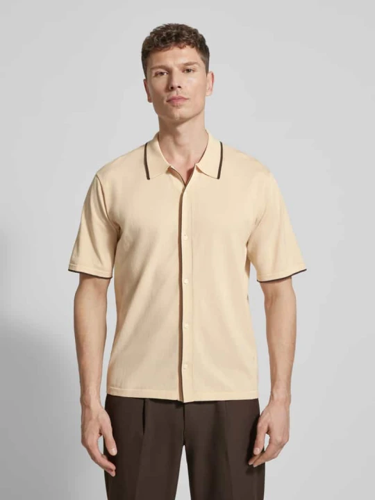 Zdjęcie produktu Koszula casual o kroju regular fit w dzianinowym wyglądzie model 'Apolo' Matinique Beżowy