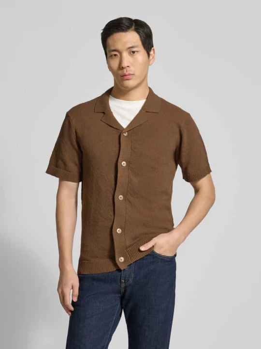 Zdjęcie produktu Koszula casual o kroju regular fit z kołnierzem rewersowym model 'LINDHOLM' Casual Friday Średniobrązowy