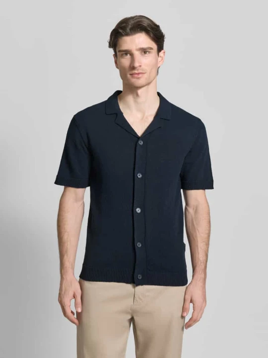 Zdjęcie produktu Koszula casual o kroju regular fit z kołnierzem rewersowym model 'LINDHOLM' Casual Friday Granatowy