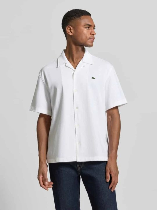 Zdjęcie produktu Koszula casual o kroju relaxed fit z czystej bawełny Lacoste Biały
