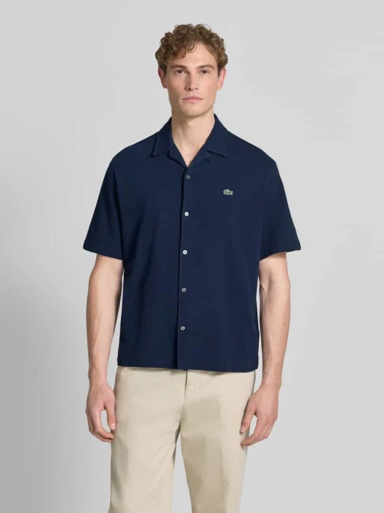 Zdjęcie produktu Koszula casual o kroju relaxed fit z czystej bawełny Lacoste Granatowy