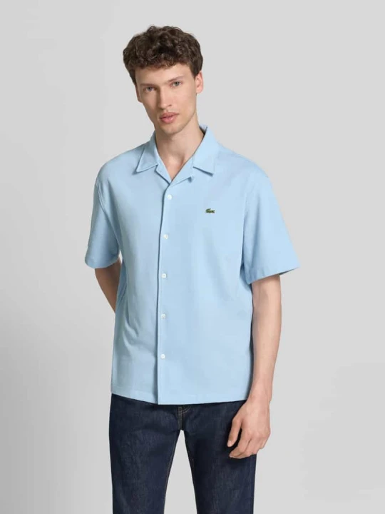 Zdjęcie produktu Koszula casual o kroju relaxed fit z czystej bawełny Lacoste Jasnoniebieski