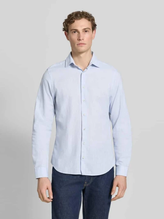 Zdjęcie produktu Koszula casual o kroju slim fit z domieszką lnu Roy Robson Jasnoniebieski