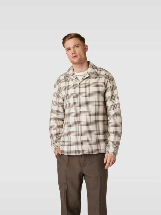 Zdjęcie produktu Koszula casual w kroju regular fit Filippa K Ciemnobrązowy melanż