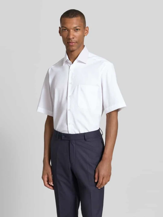 Zdjęcie produktu Koszula casual w krótkim rękawie o kroju relaxed fit Eterna Biały