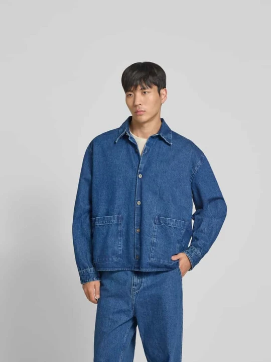 Zdjęcie produktu Koszula casualowa z tkaniny stylizowanej na denim Won Hundred Niebieski