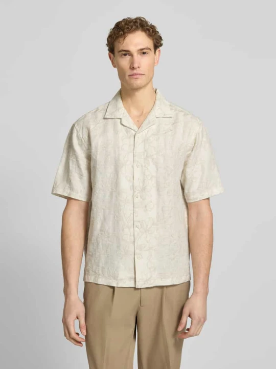 Zdjęcie produktu Koszula casual z czystego lnu w kroju regular fit Jake*s Beżowy
