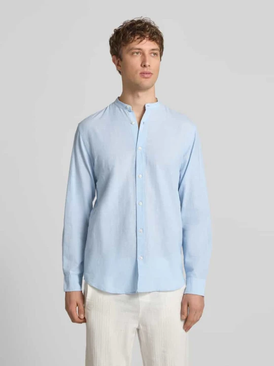 Zdjęcie produktu Koszula casual z domieszką lnu model 'BREEZE' Jack&Jones Jasnoniebieski