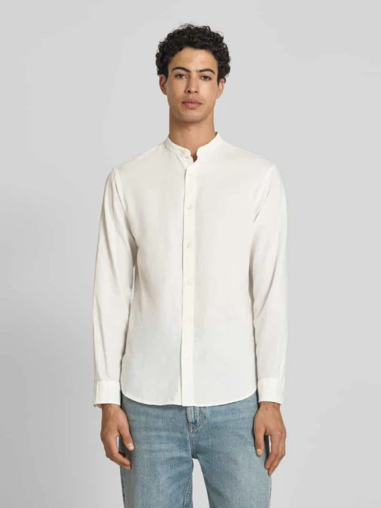 Zdjęcie produktu Koszula casual z domieszką lnu model 'BREEZE' Jack&Jones Biały
