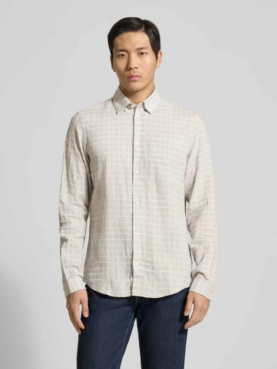 Zdjęcie produktu Koszula casual z domieszką lnu o kroju regular fit model 'HANSSON' Casual Friday Jasnoszary melanż
