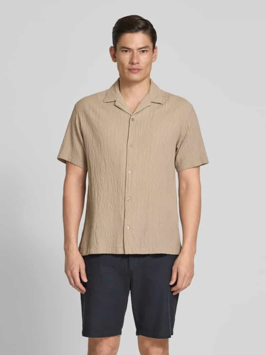 Zdjęcie produktu Koszula casual z kołnierzem rewersowym, krój regular fit Jack&Jones Beżowy
