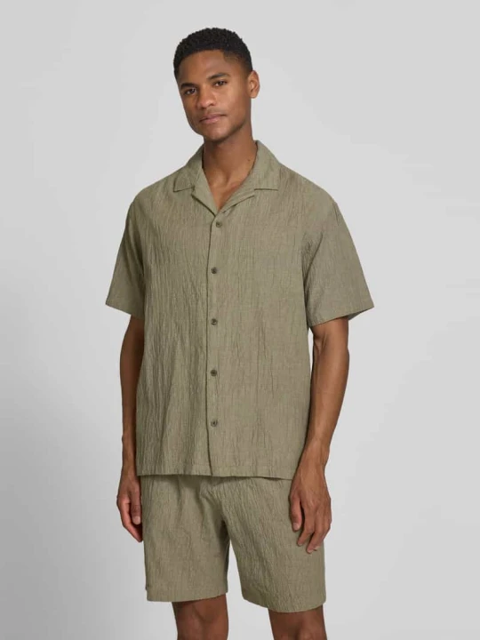 Zdjęcie produktu Koszula casual z kołnierzem rewersowym, krój regular fit Jack&Jones Oliwkowy