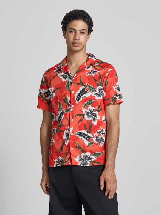 Zdjęcie produktu Koszula casual z kołnierzem rewersowym, krój regular fit Superdry Czerwony