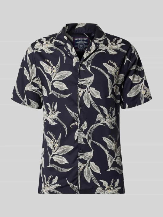 Zdjęcie produktu Koszula casual z kołnierzem rewersowym, krój regular fit Superdry Antracytowy