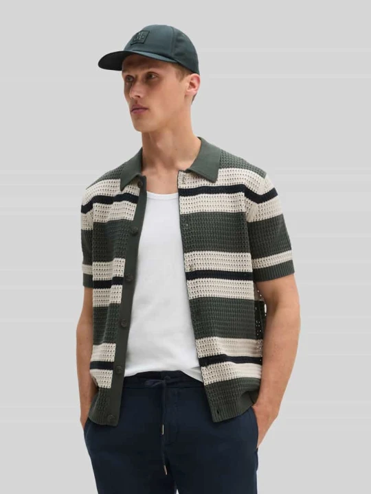 Zdjęcie produktu Koszula casual z mieszanki bawełny, krój regular fit Marc O'Polo Oliwkowy