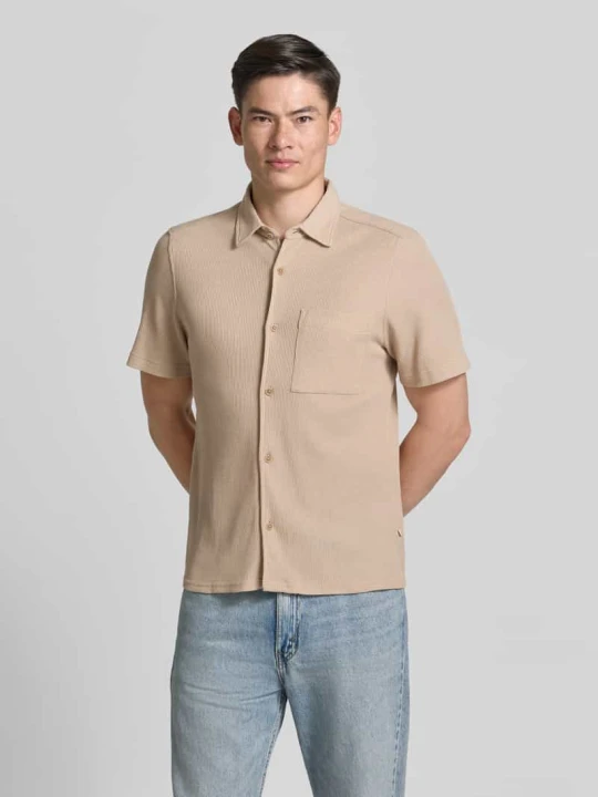 Zdjęcie produktu Koszula casual z mieszanki bawełny, krój regular fit s.Oliver Beżowy