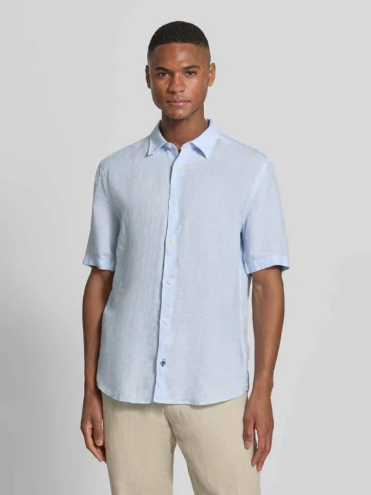 Zdjęcie produktu Casual Fit koszula casual z lnu OLYMP Level 5 Jasnoniebieski