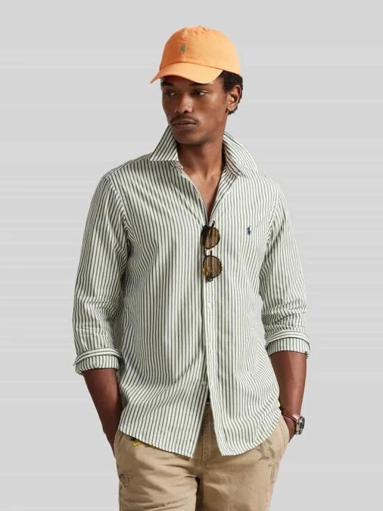 Zdjęcie produktu Koszula casualowa o kroju custom fit z czystej bawełny Polo Ralph Lauren Orzechowy