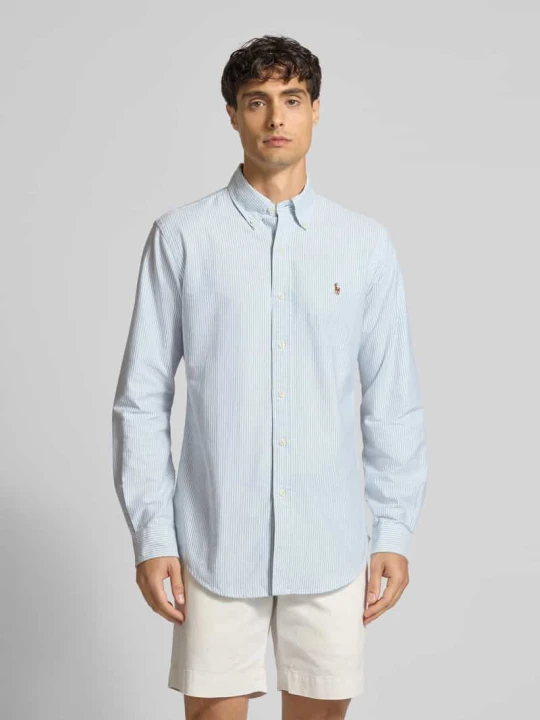 Zdjęcie produktu Koszula casualowa o kroju custom fit z kołnierzykiem typu button down Polo Ralph Lauren Jasnoszary melanż