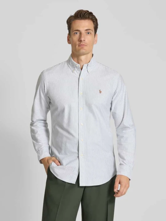Zdjęcie produktu Koszula casualowa o kroju custom fit z kołnierzykiem typu button down Polo Ralph Lauren Zielony melanż