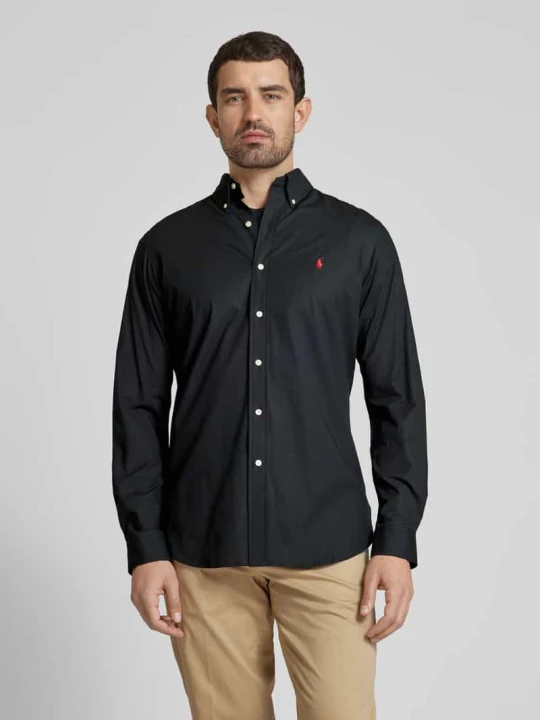Zdjęcie produktu Koszula casualowa o kroju custom fit z wyhaftowanym logo Polo Ralph Lauren Czarny