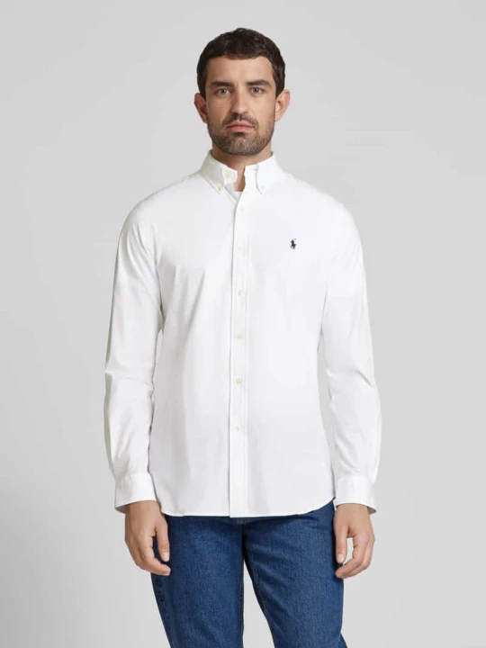 Zdjęcie produktu Koszula casualowa o kroju custom fit z wyhaftowanym logo Polo Ralph Lauren Biały