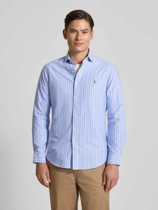 Zdjęcie produktu Koszula casualowa o kroju custom fit z wyhaftowanym logo Polo Ralph Lauren Błękitny