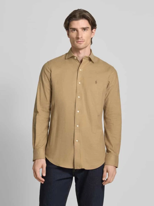 Zdjęcie produktu Koszula casualowa o kroju custom fit z wyhaftowanym logo Polo Ralph Lauren Camel