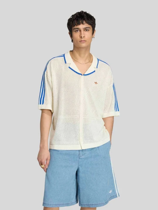 Zdjęcie produktu Koszula casualowa o kroju loose fit z czystej bawełny adidas Originals Złamany biały