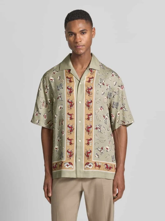 Zdjęcie produktu Koszula casualowa o kroju oversized z czystego lyocellu model 'ESPINO' Hugo Miętowy