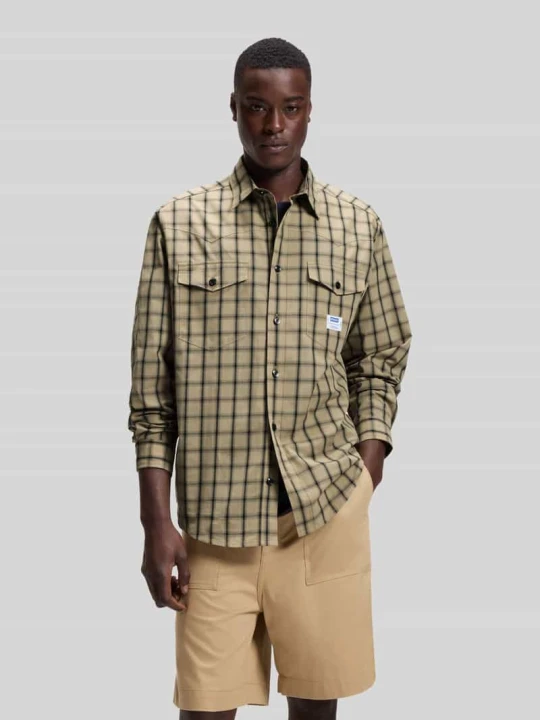 Zdjęcie produktu Koszula casualowa o kroju oversized z czystej bawełny model 'EBALTOW' Hugo Beżowy