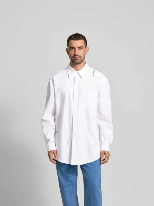 Zdjęcie produktu Koszula casualowa o kroju oversized z kieszenią na piersi Marni Biały