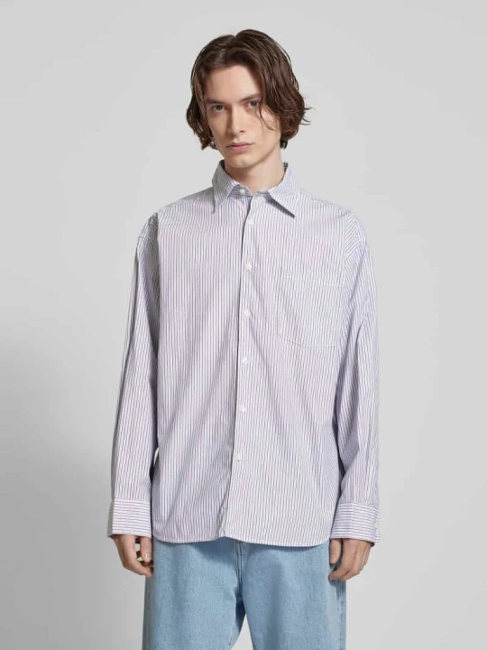 Zdjęcie produktu Koszula casualowa o kroju oversized z kieszenią na piersi model ‘ATLAS’ Jack&Jones Fioletowy