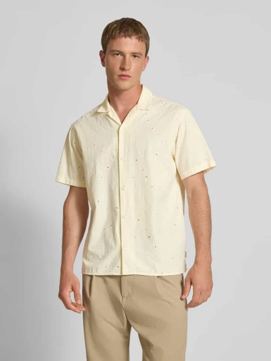 Zdjęcie produktu Koszula casualowa o kroju regular fit model ‘EMBROIDERY PATTERN’ Jack&Jones Złamany biały