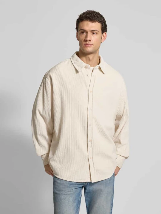 Zdjęcie produktu Koszula casualowa o kroju regular fit w wyglądzie sztruksu model 'Padow' American Vintage Écru