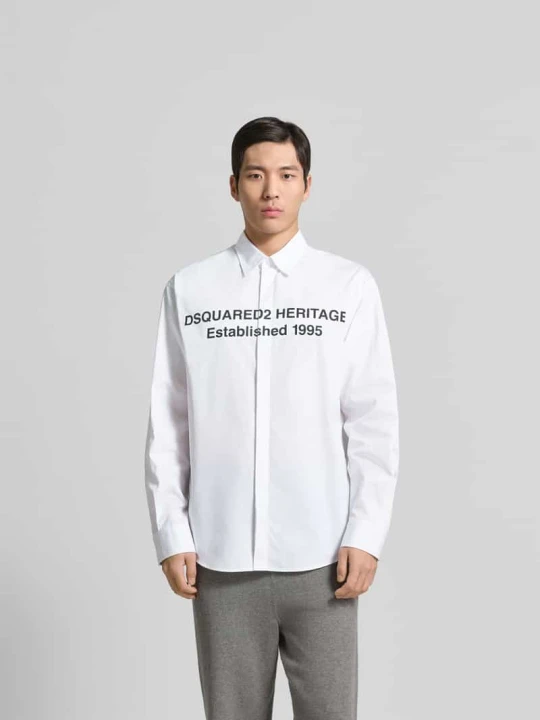 Zdjęcie produktu Koszula casualowa o kroju regular fit z bawełny Dsquared2 Biały