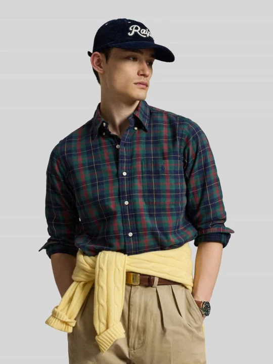 Zdjęcie produktu koszula casualowa o kroju regular fit z brustaszą Polo Ralph Lauren Granatowy