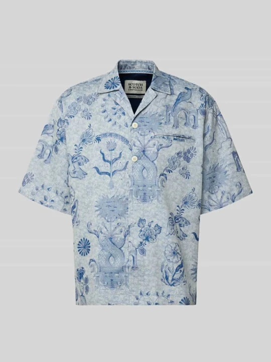 Zdjęcie produktu Koszula casualowa o kroju regular fit z brustaszą Scotch & Soda Granatowy