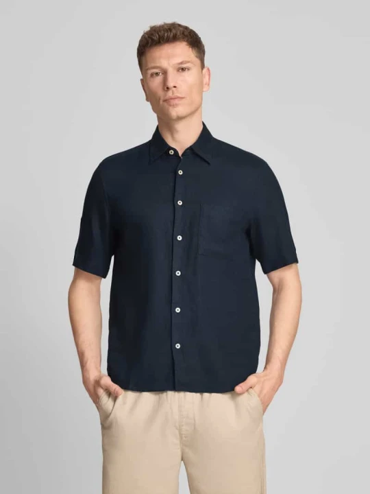 Zdjęcie produktu Koszula casualowa o kroju regular fit z czystego lnu Marc O'Polo Ciemnoniebieski
