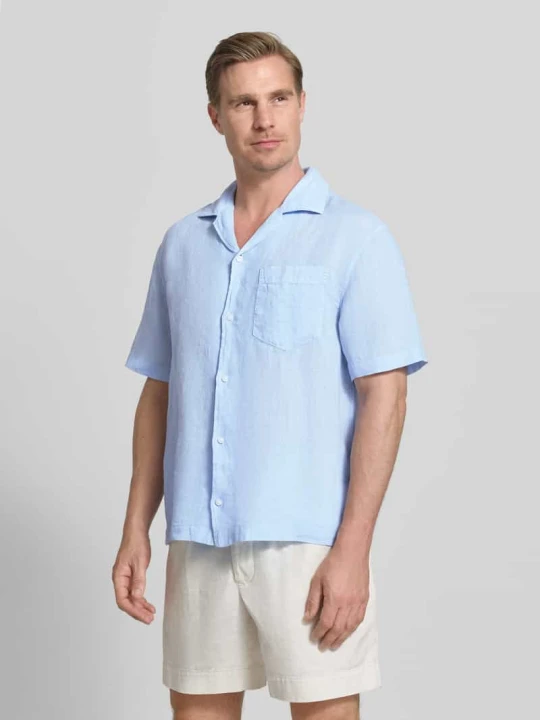 Zdjęcie produktu Koszula casualowa o kroju regular fit z czystego lnu model 'EXOLINO' Hugo Jasnoniebieski