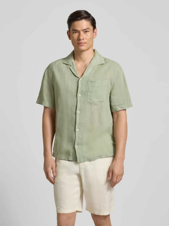 Zdjęcie produktu Koszula casualowa o kroju regular fit z czystego lnu model 'EXOLINO' Hugo Limonkowy