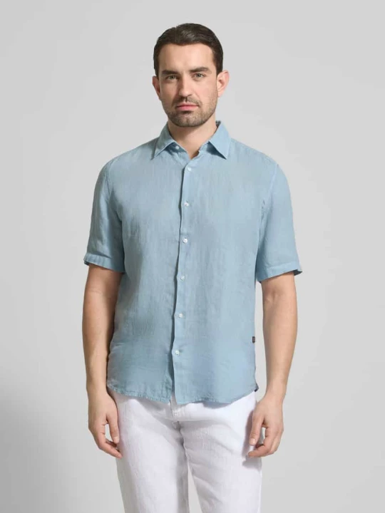 Zdjęcie produktu Koszula casualowa o kroju regular fit z czystego lnu model 'RASH' Boss Jasnoniebieski