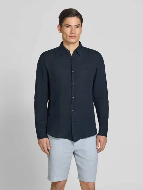 Zdjęcie produktu Koszula casualowa o kroju regular fit z czystego lnu model 'RELEGANT' Boss Granatowy