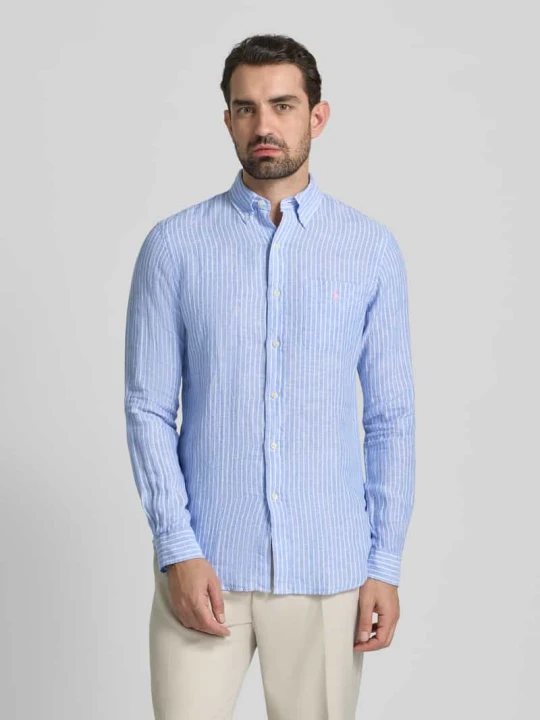 Zdjęcie produktu Koszula casualowa o kroju regular fit z czystego lnu Polo Ralph Lauren Granatowy