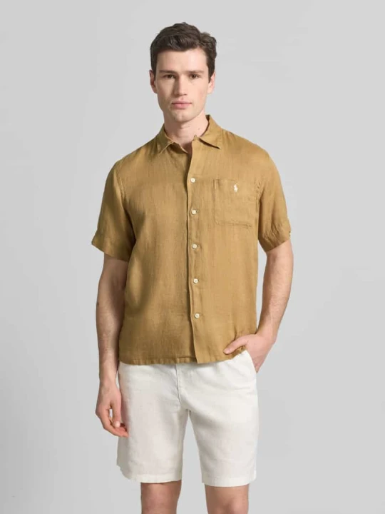 Zdjęcie produktu Koszula casualowa o kroju regular fit z czystego lnu Polo Ralph Lauren Orzechowy