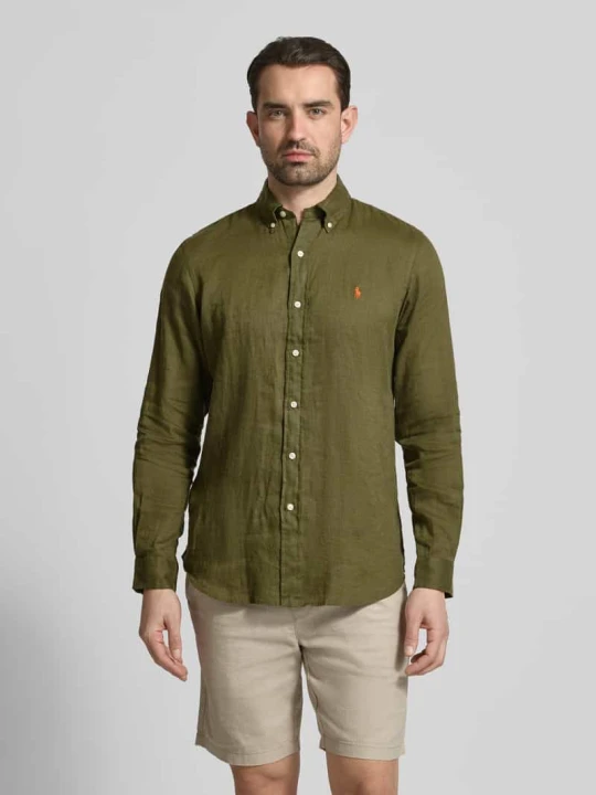 Zdjęcie produktu Koszula casualowa o kroju regular fit z czystego lnu Polo Ralph Lauren Oliwkowy